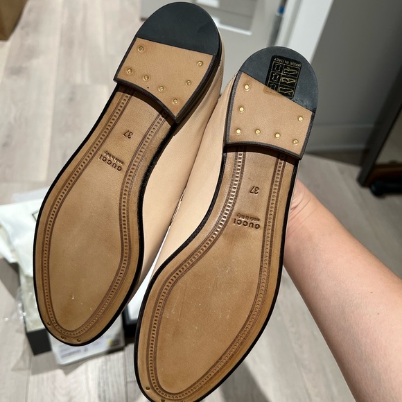 Gucci Horsebit Nude Beige Leather Women’s Loafers 37 IT - Picture 5 of 6
